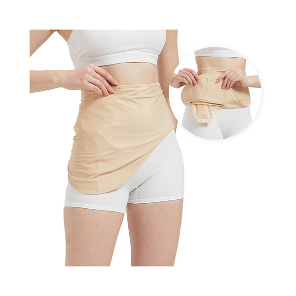 HEAGI Ostomy Belt | Adjustable Stealth Belt for Ostomy Bag |  Support Belt for Men & Women | Inner Pocket for Ostomy Pouch | Ideal for Sports & Swimming Beige