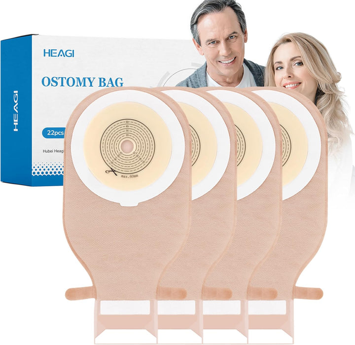 HEAGI Colostomy Bags One Piece Ostomy Bag Drainable Pouch with Closure Stoma Care Supplies - HEAGI - Colostomy bags Supplies