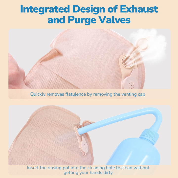 HEAGI Colostomy Bags Ostomy Supplies One Piece Ostomy Bag with Exhaust and Deodorising Holes - HEAGI - Colostomy bags Supplies