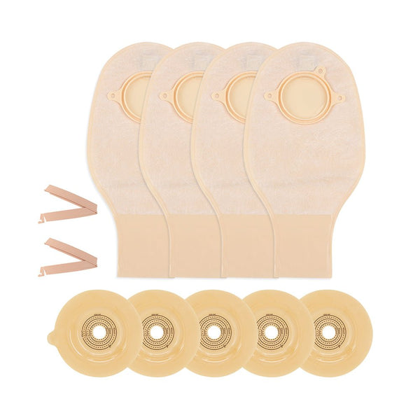 HEAGI Ostomy Supplies, Two - Piece Convex Colostomy Bags Ostomy Pouch with Clamp - HEAGI - Colostomy bags Supplies